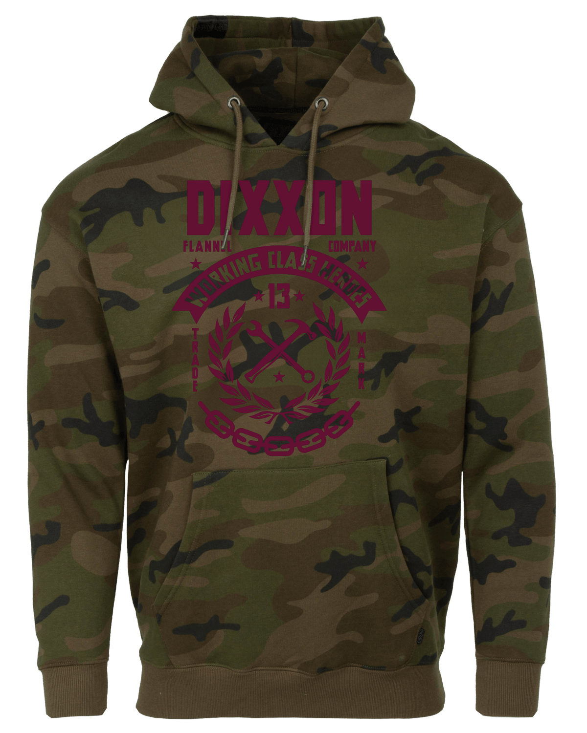 Maroon Weld Pullover Hoodie - Camo - view 2