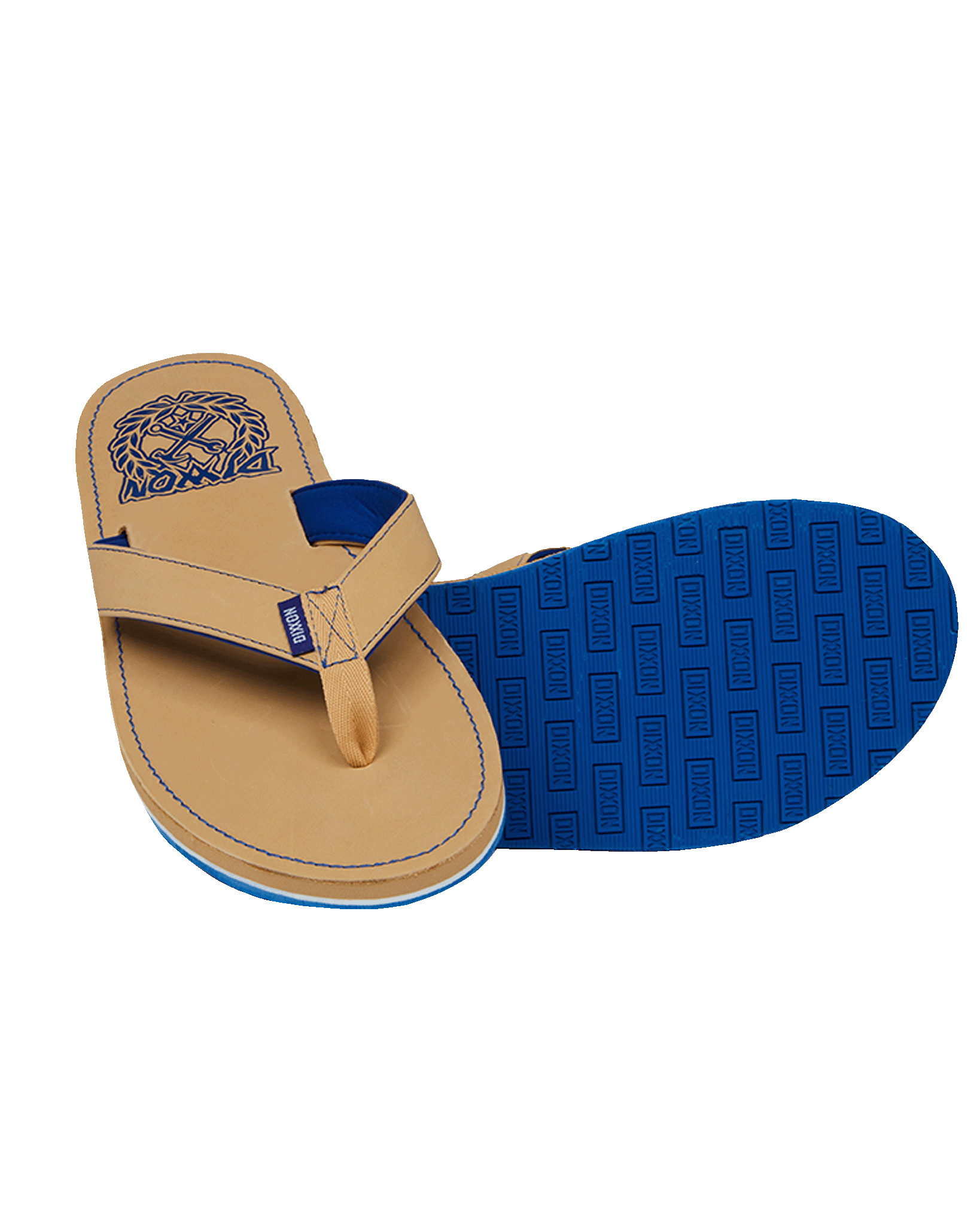 Men's Leather Sandals - Tan & Blue - Dixxon Flannel Co.