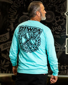 Party Crest Long Sleeve T-Shirt - Tiffany - Dixxon Flannel Co.