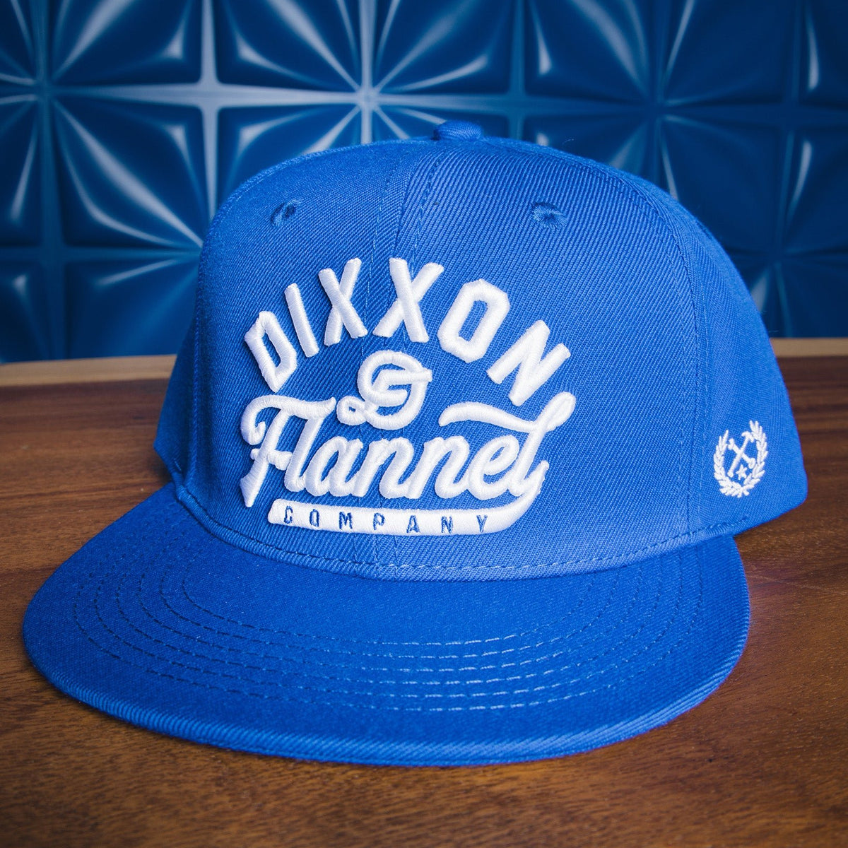 Script Flat Bill Snapback Blue Dixxon Flannel