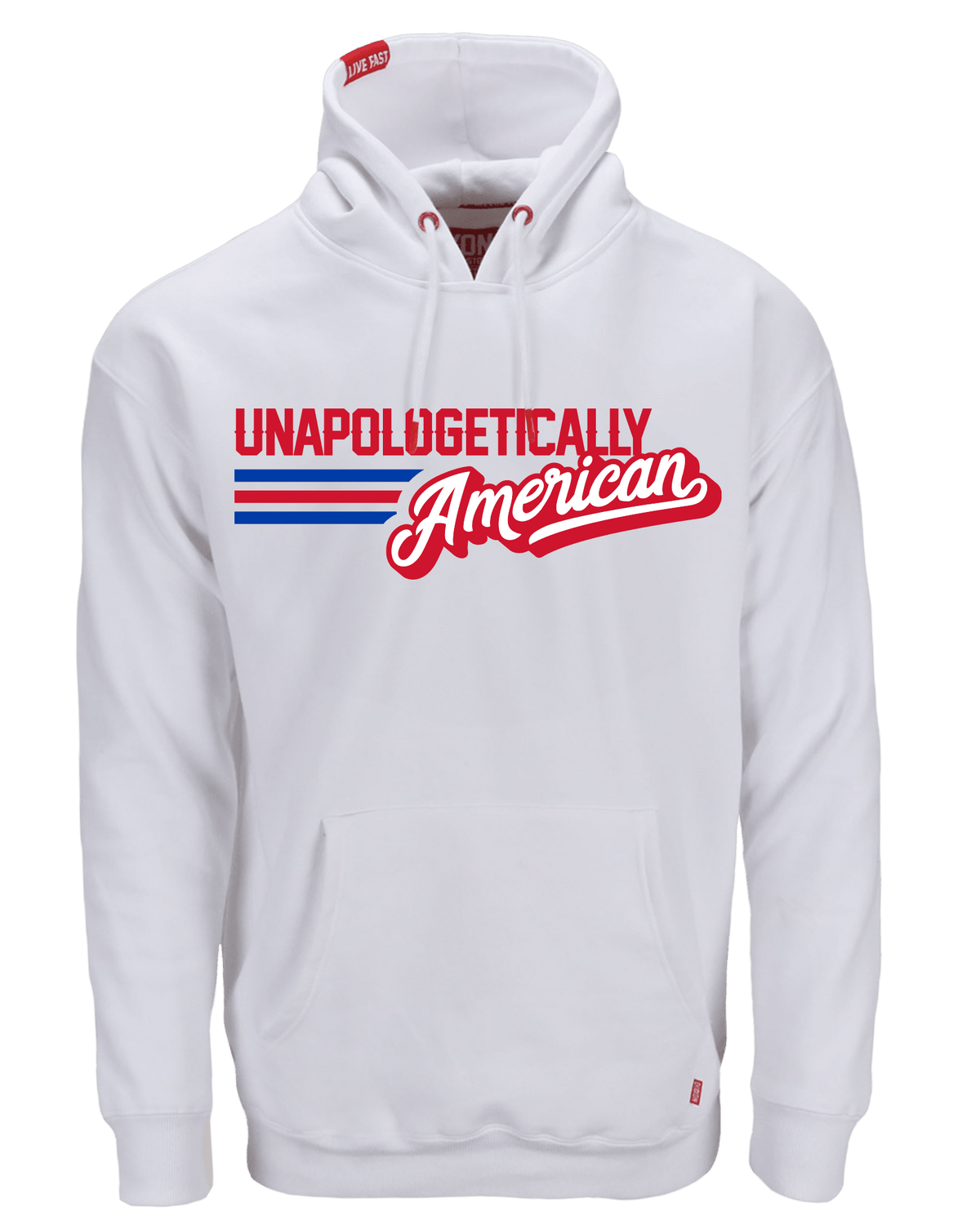 Unapologetically American Pullover Hoodie - White - view 2