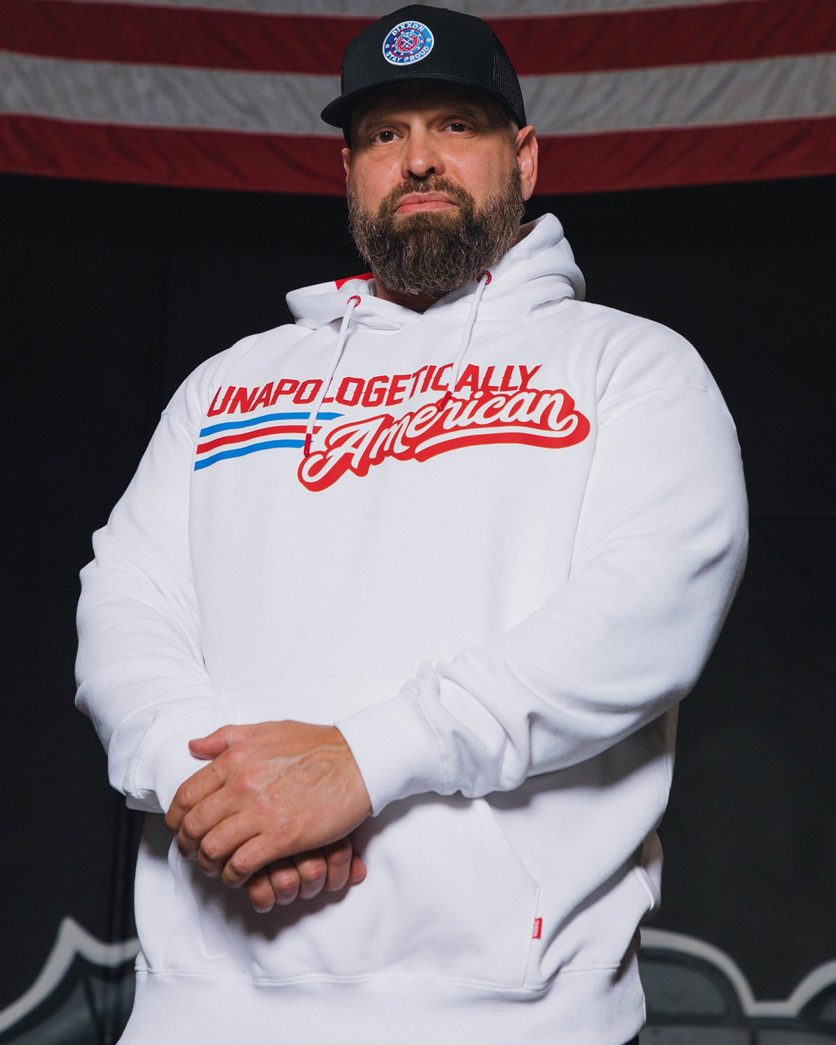 Unapologetically American Pullover Hoodie - White - view 1
