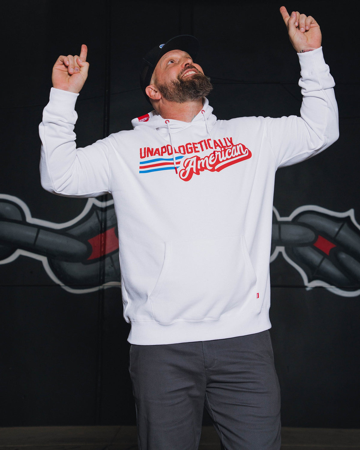 Unapologetically American Pullover Hoodie - White - view 3