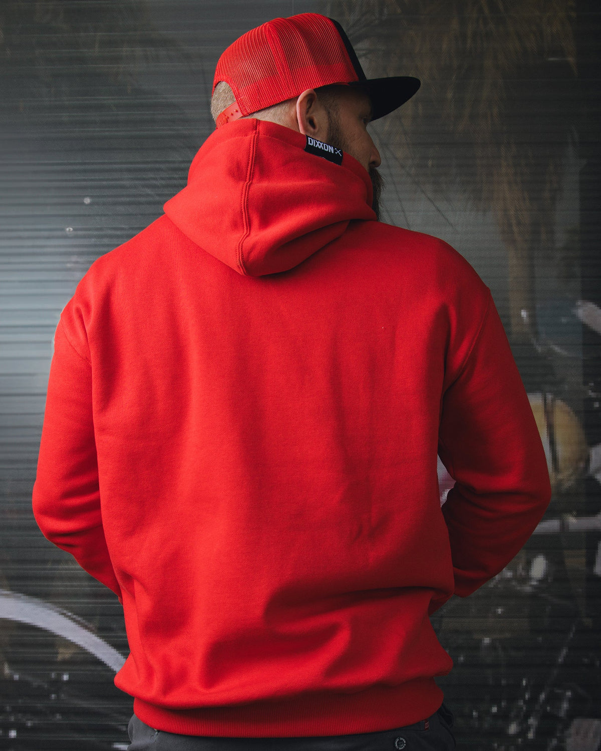 White Bolt Pullover Hoodie - Red - view 3