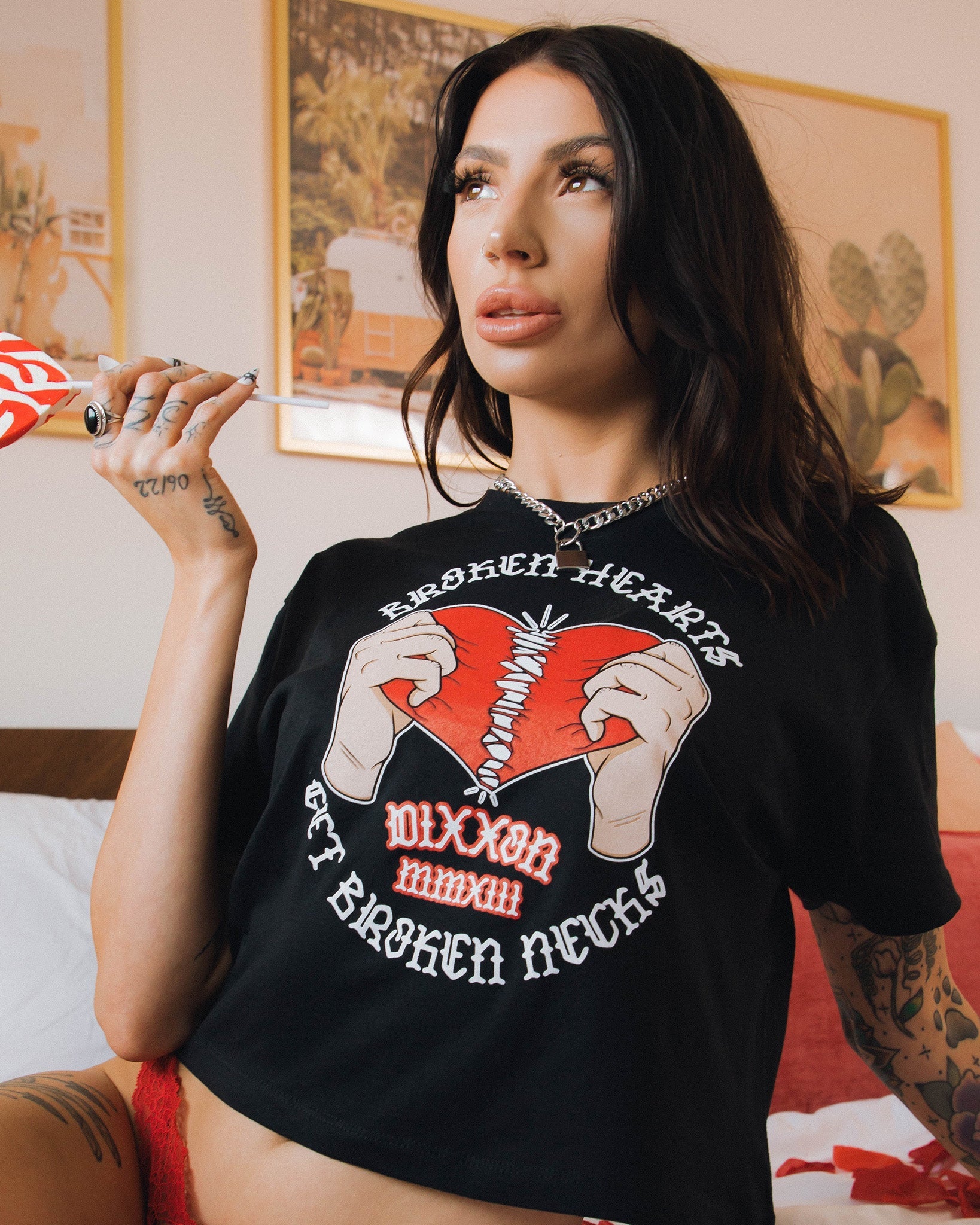 Women's Broken Crop Top - Black | Dixxon Flannel Co.