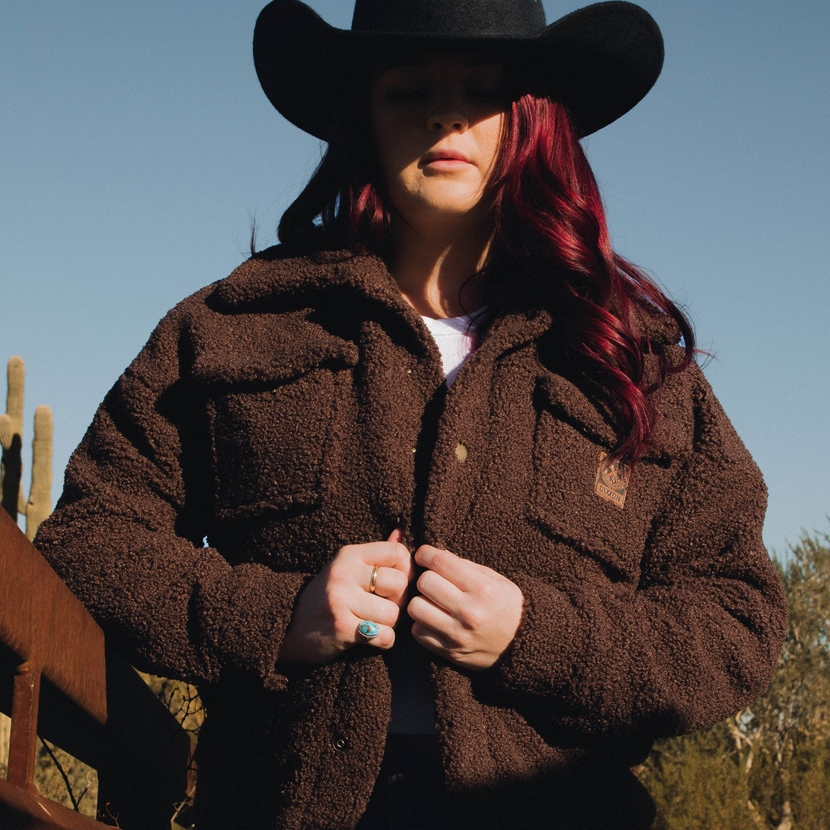 Women's Cheyenne Sherpa Jacket Brown Dixxon Flannel