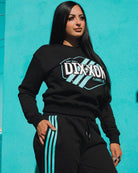 Women's Tiffany Stripes Crewneck Sweatshirt - Black - Dixxon Flannel Co.