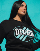 Women's Tiffany Stripes Crewneck Sweatshirt - Black - Dixxon Flannel Co.