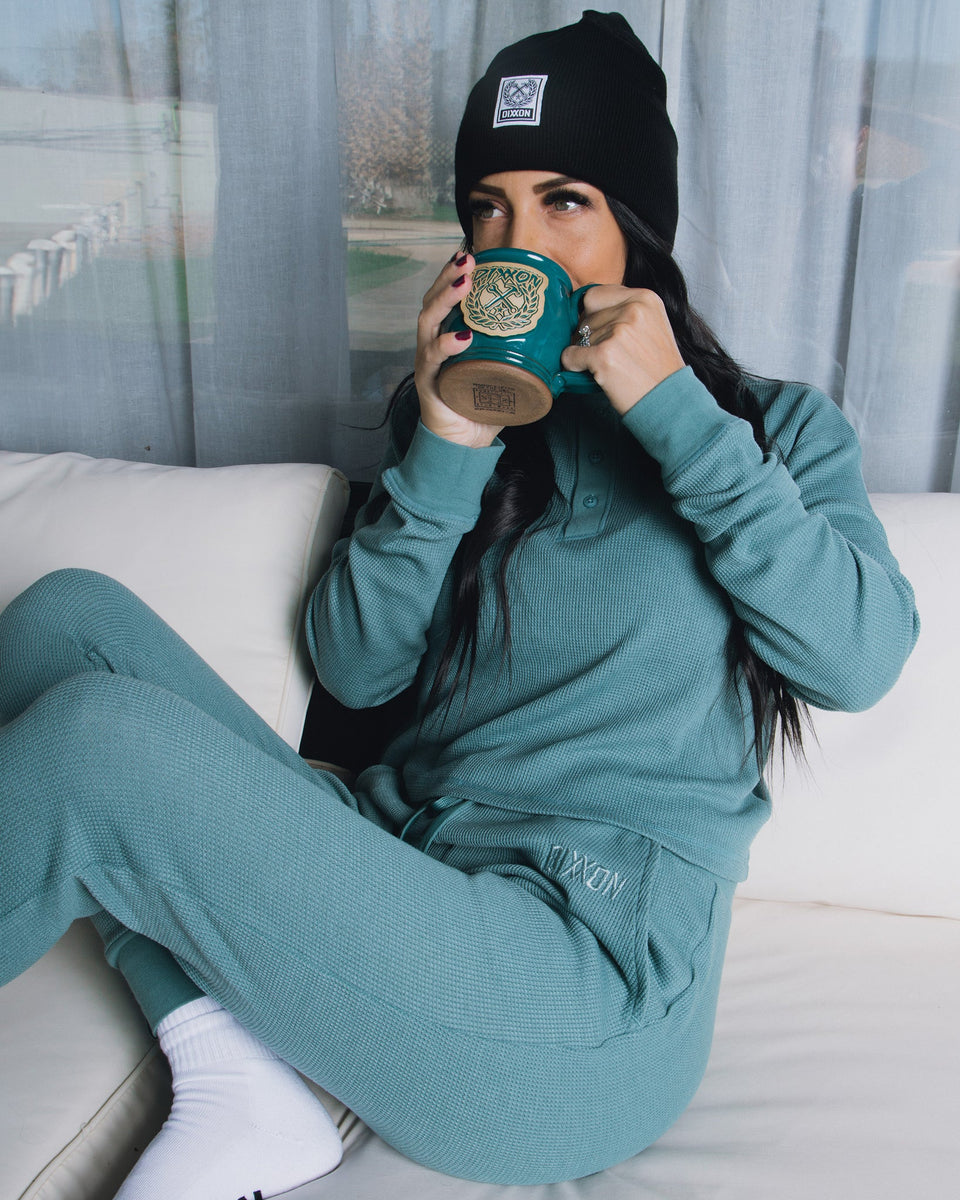 Women's Waffle Knit Joggers - Lagoon | Dixxon Flannel Co.