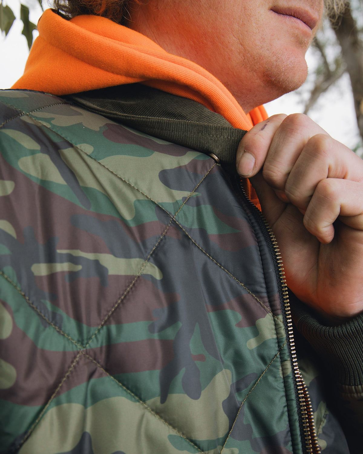 Woodland Diamond Stitch Quilted Jacket view 13