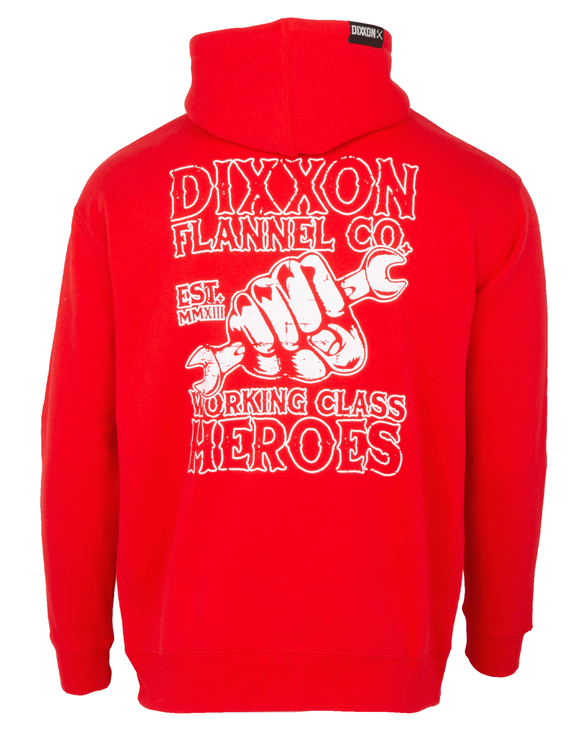 Working Class Fist Zip Up Hoodie - Red - view 2