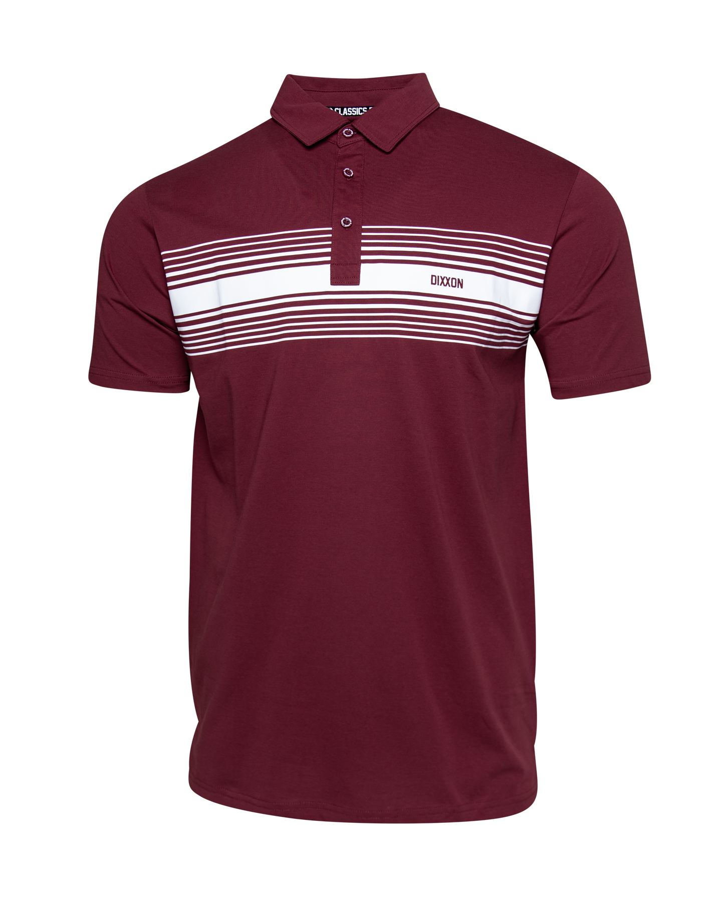 White Stripe Premium Polo - Red view 2
