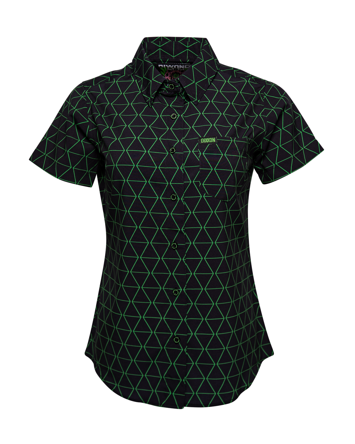 Women's Enigma Party Shirt - Black & Green view 2
