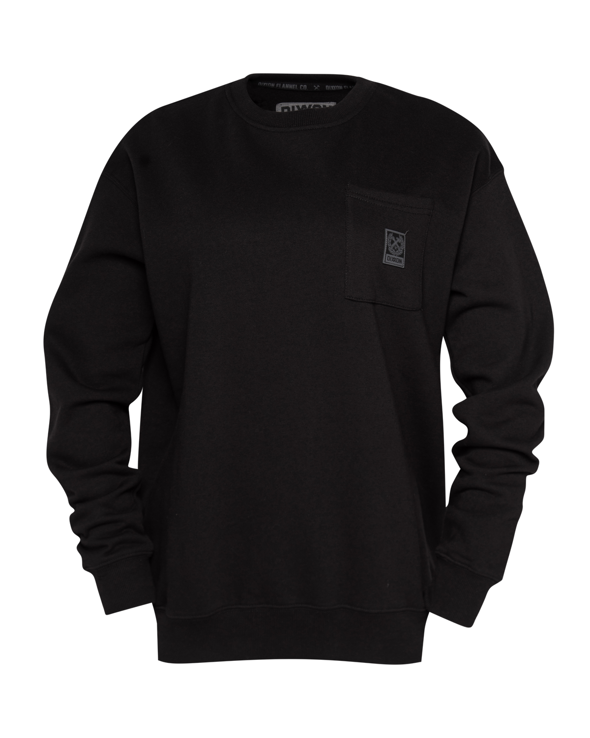 Women's Pocket Crewneck Sweatshirt - Black - view 2