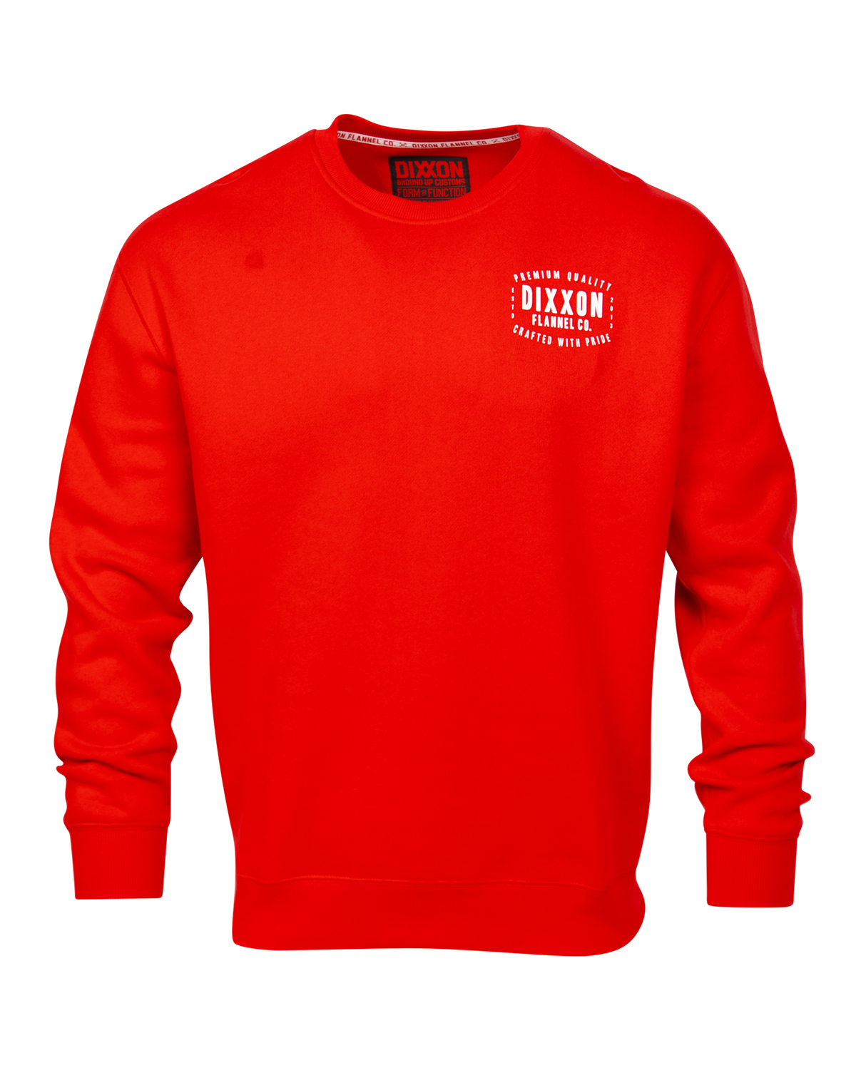 White Over Under Crewneck Sweatshirt - Red view 3