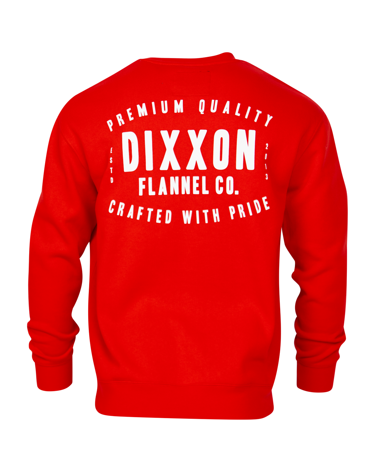 White Over Under Crewneck Sweatshirt - Red view 2