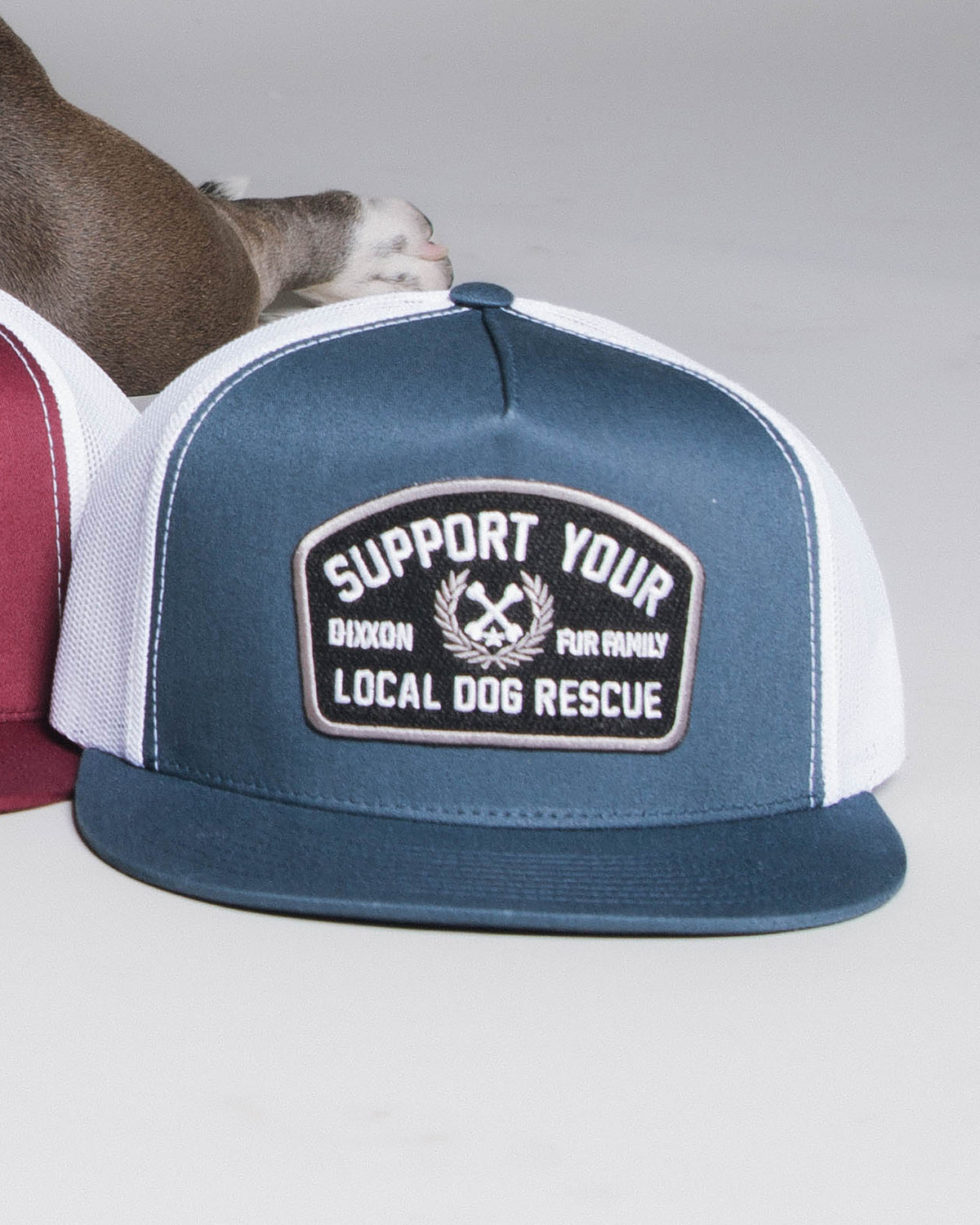 Support Your Local Dog Rescue Flat Bill Trucker Snapback - view 2