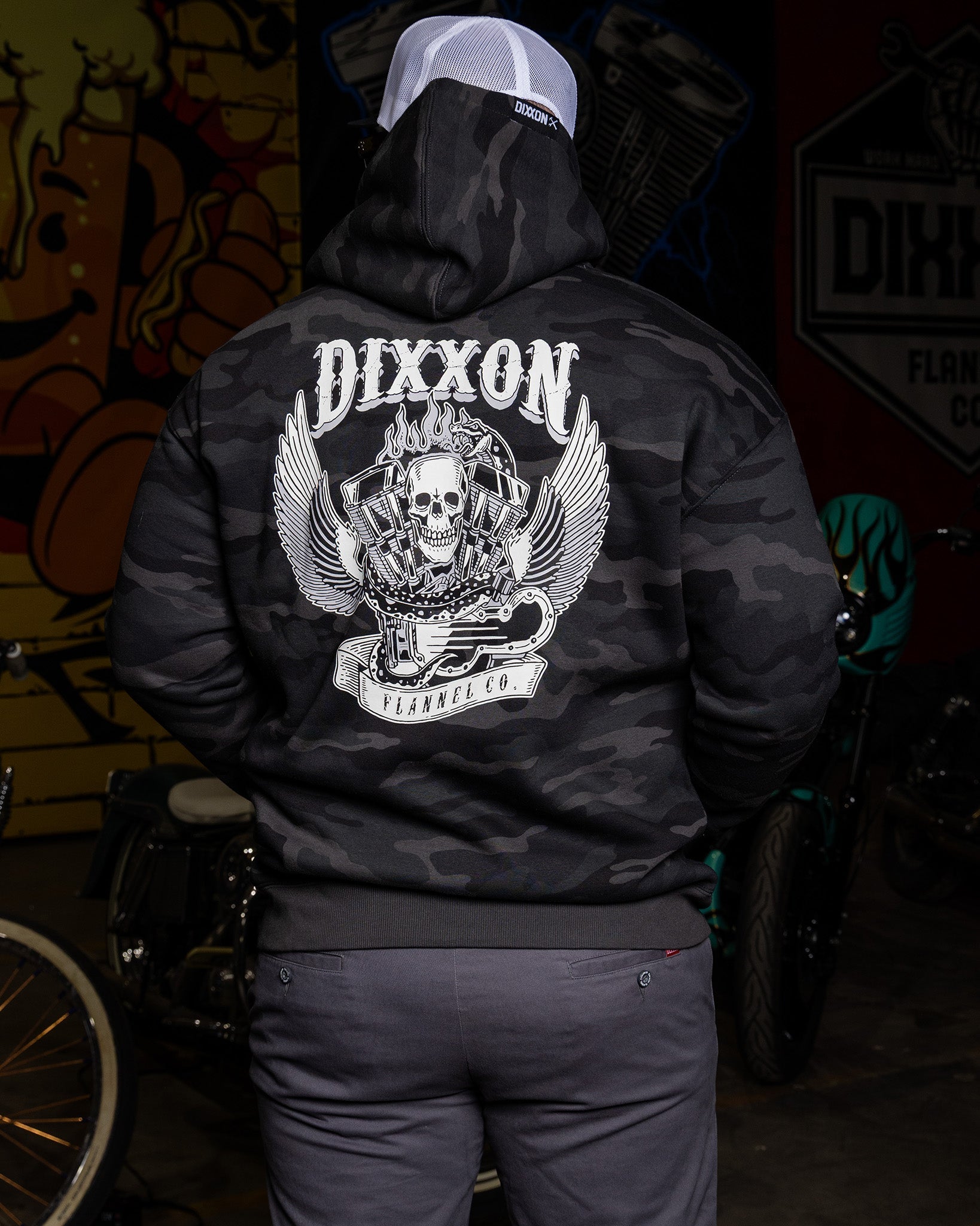 1984 Pullover Hoodie - Black Camo | Dixxon Flannel Co.
