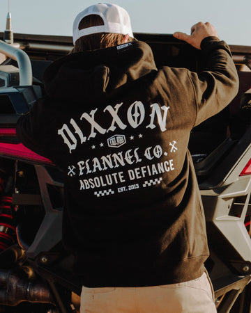White Cruz Zip Up Hoodie - Black | Dixxon Flannel Co.
