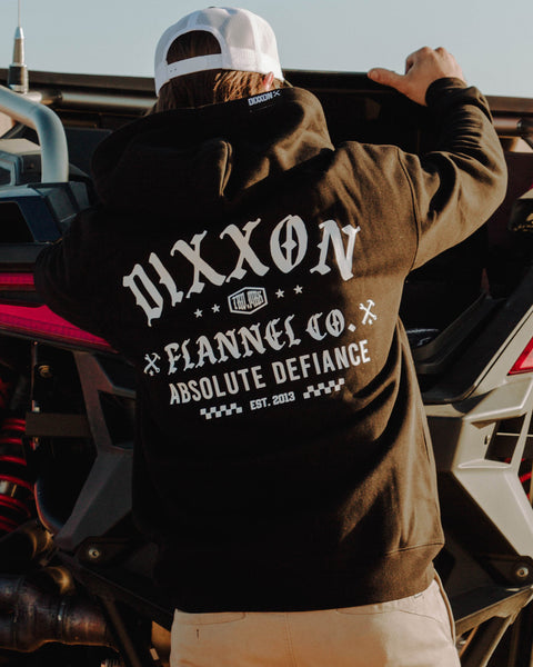 テソン　パーカー White Cruz Zip Up Hoodie - Black | Dixxon Flannel Co.