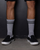 2pk Premium Crew Socks - Black & Gray - Dixxon Flannel Co.