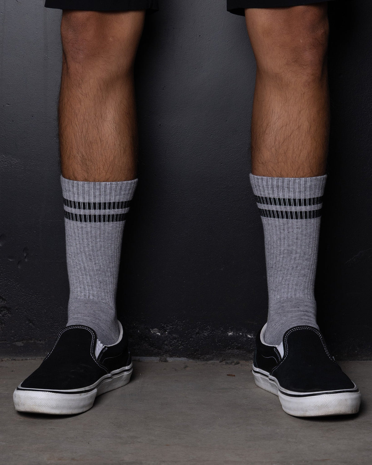 2pk Premium Crew Socks - Black & Gray - view 3