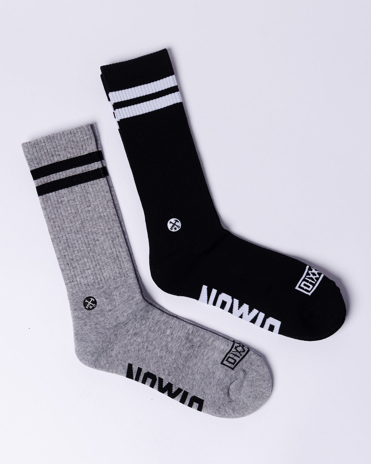 2pk Premium Crew Socks - Black & Gray - view 1