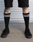 2pk Premium Crew Socks - Black & Gray - Dixxon Flannel Co.