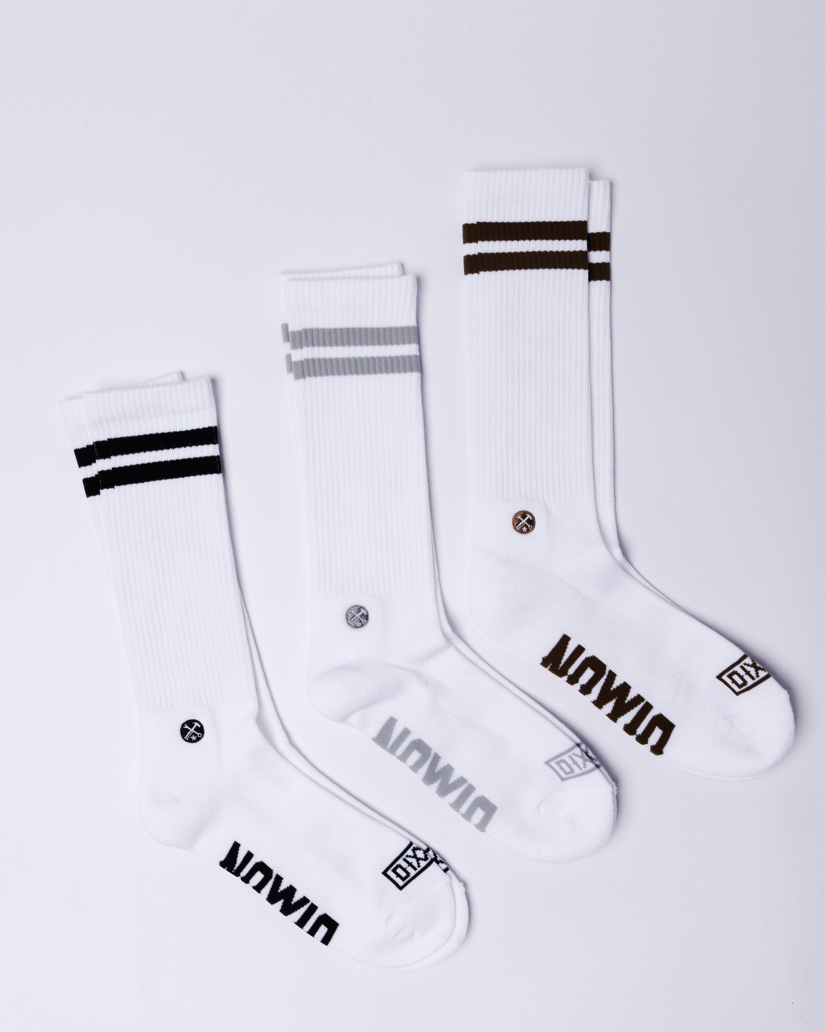 3pk Premium Crew Socks - White - Dixxon Flannel Co.
