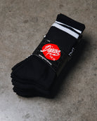 6pk Premium Crew Socks - Black - Dixxon Flannel Co.