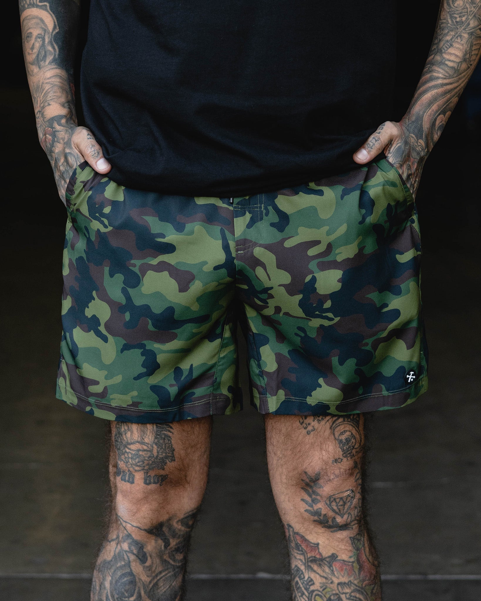 7" Gym Shorts - Green Camo - Dixxon Flannel Co.