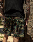 7" Gym Shorts - Green Camo - Dixxon Flannel Co.