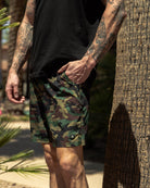 7" Gym Shorts - Green Camo - Dixxon Flannel Co.