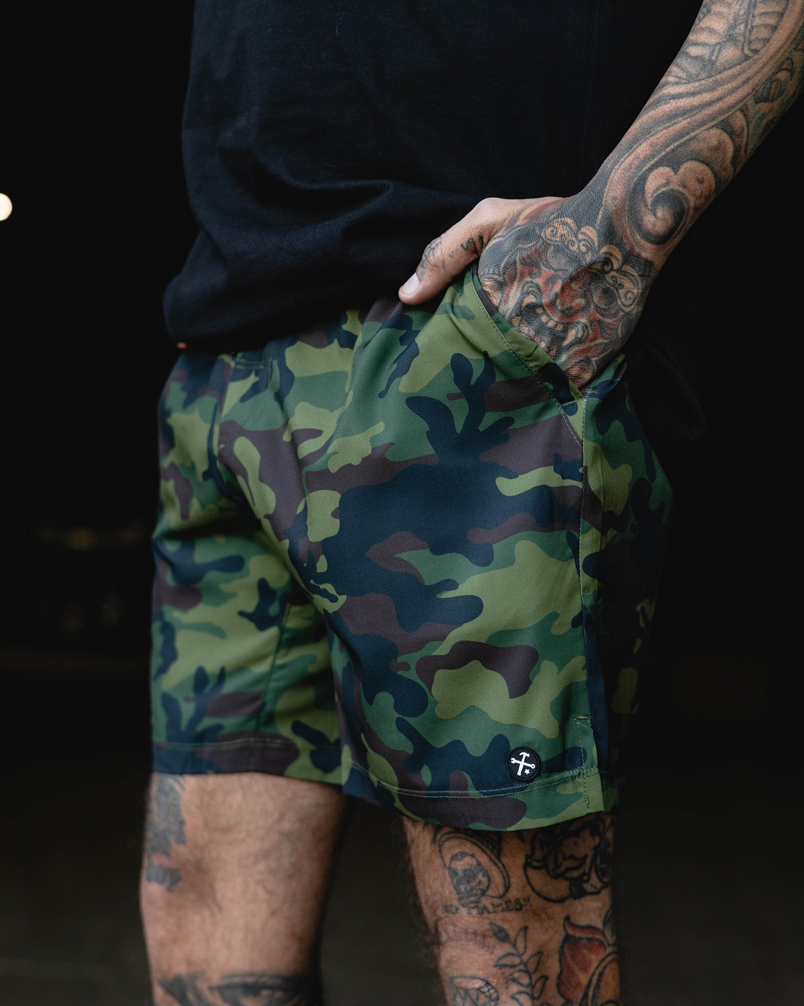 7" Gym Shorts - Green Camo - Dixxon Flannel Co.