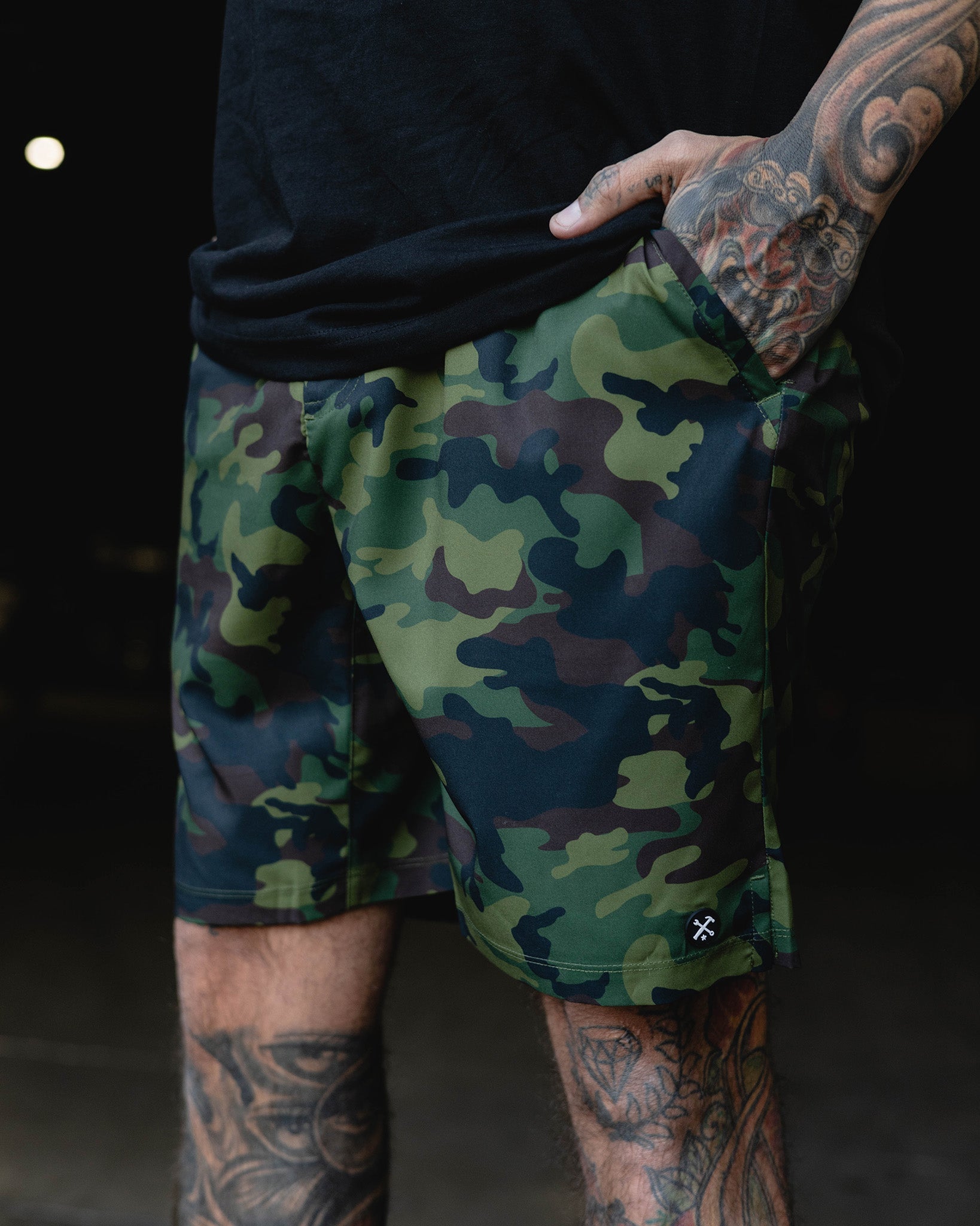 9" Gym Shorts - Green Camo - Dixxon Flannel Co.