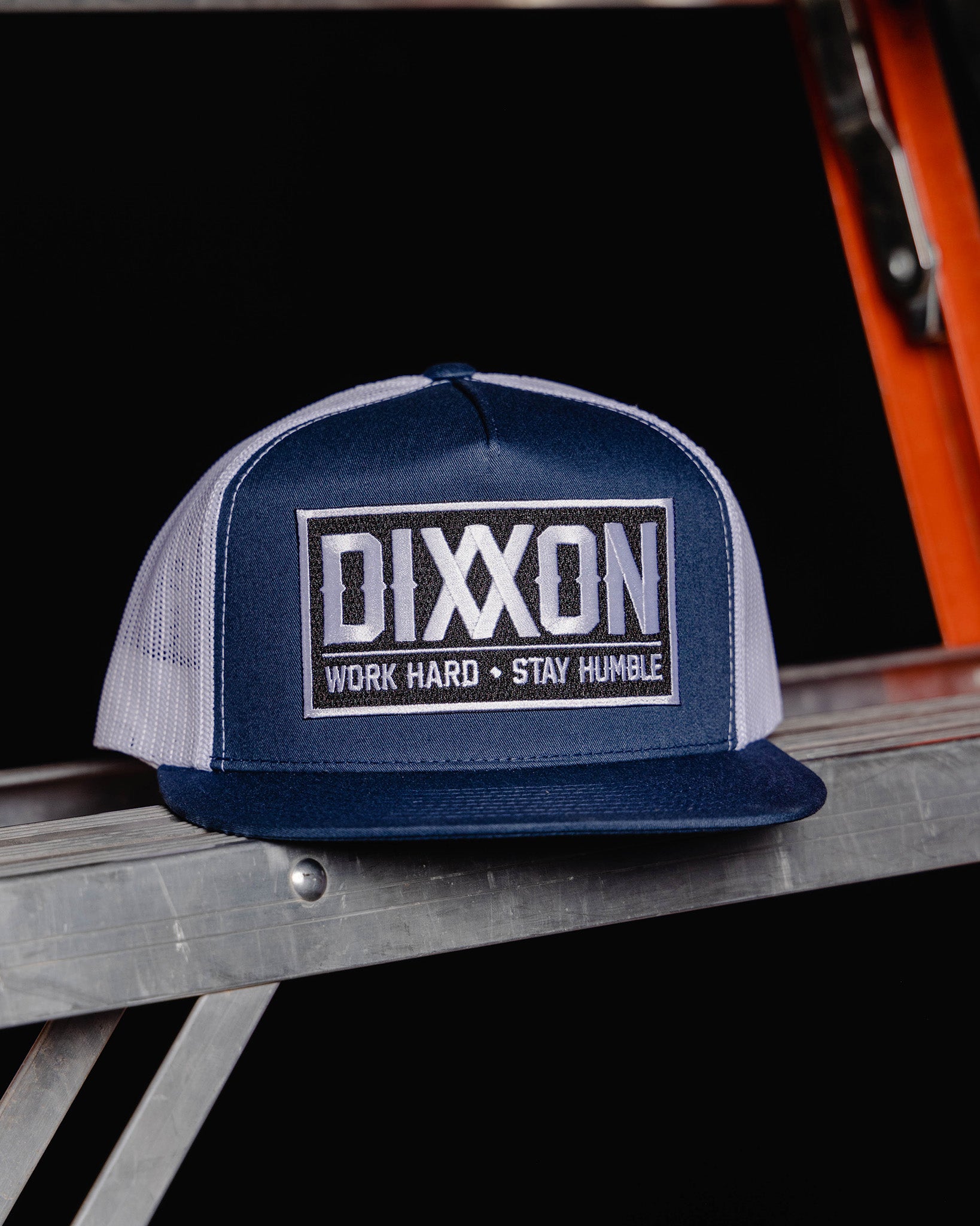 Work Hard Stay Humble Flat Bill Trucker Snapback - view 4