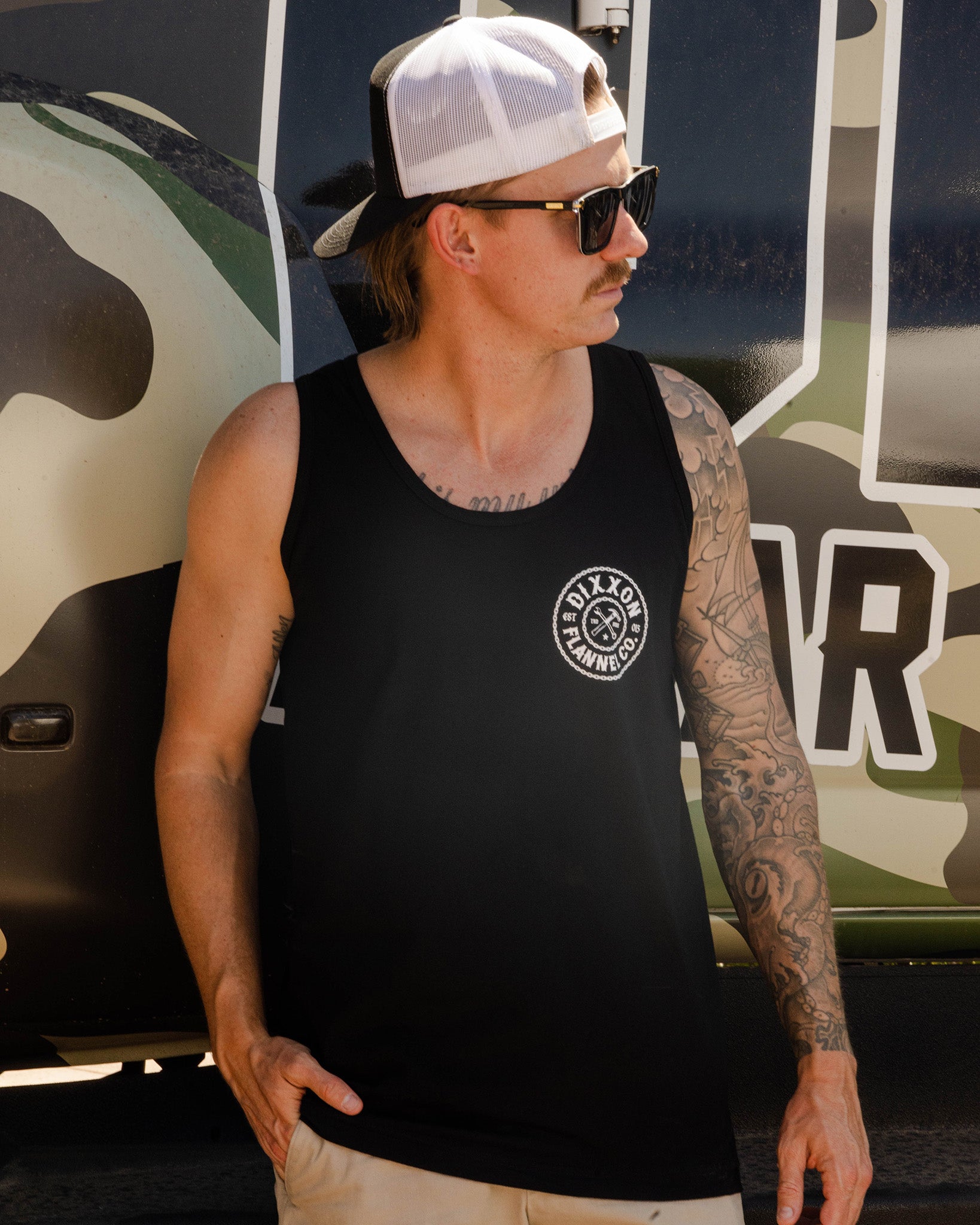 Corpo Chain Badge Tank - Black | Dixxon Flannel Co.