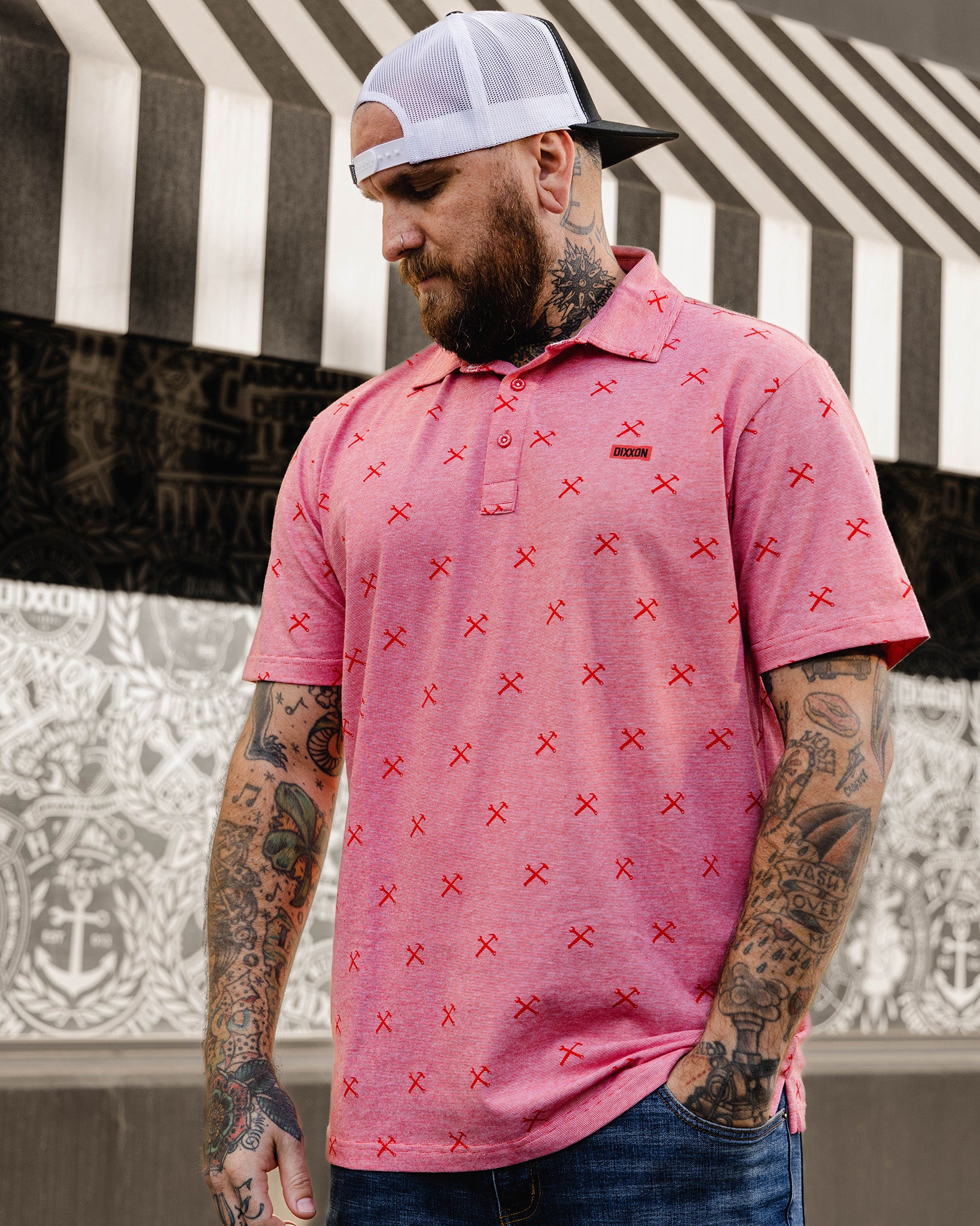 Red Finney Polo: Shop Stylish Heathered Red Apparel