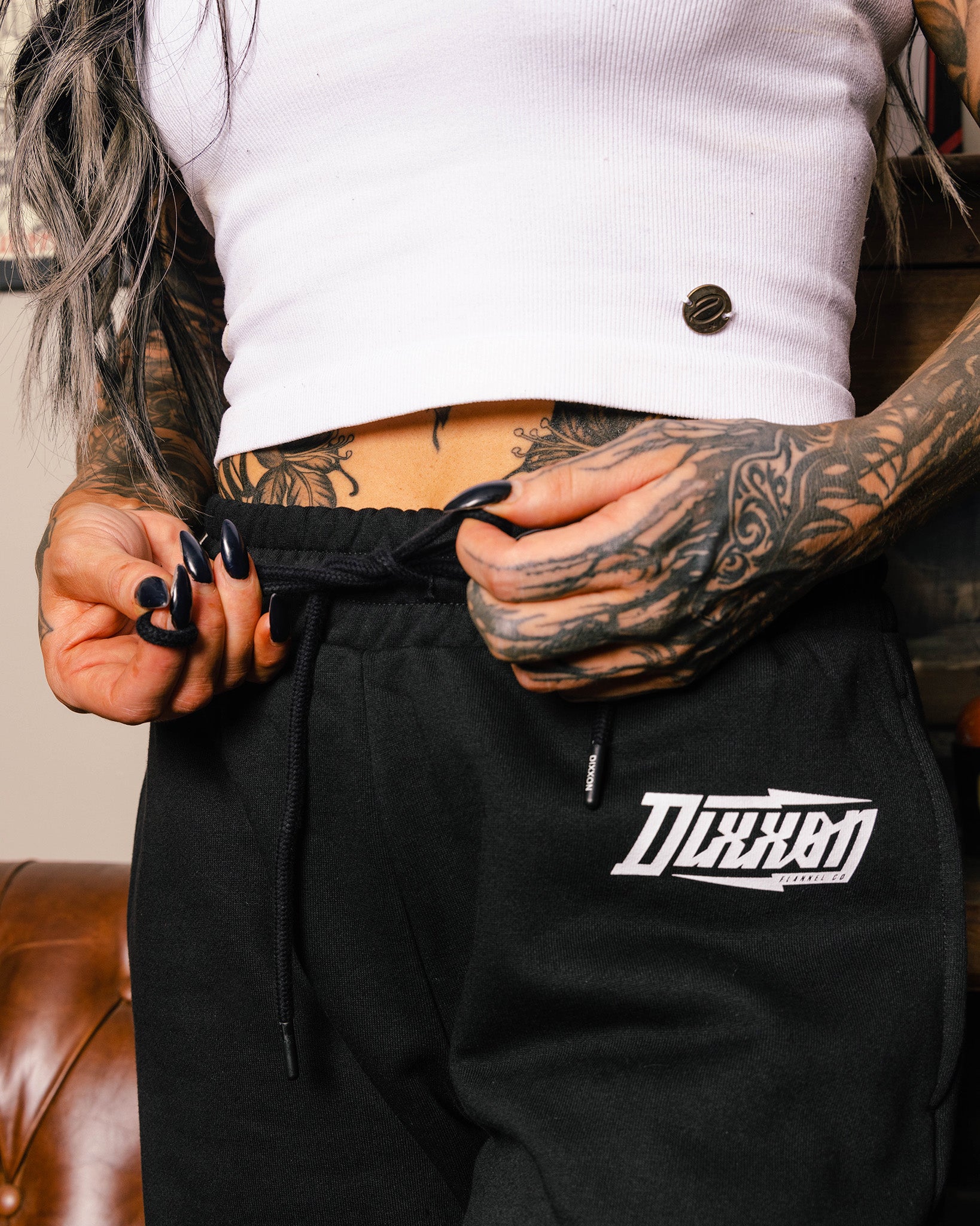 Dixxon Women's Black Bolt Sweatpants: Shop Now!