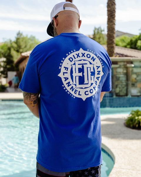 Dixxon Blue Compass T-Shirt: Shop Quality Cotton Tee Today