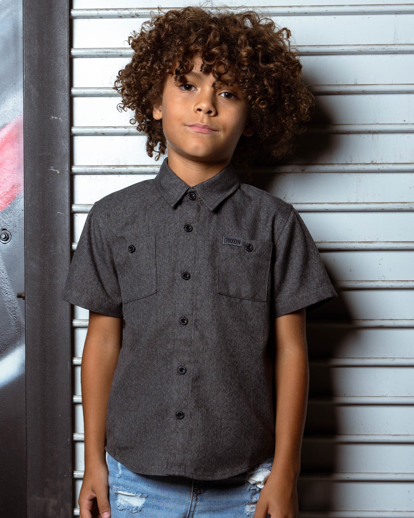Youth Obsidian Short Sleeve Flannel | Dixxon Flannel Co.