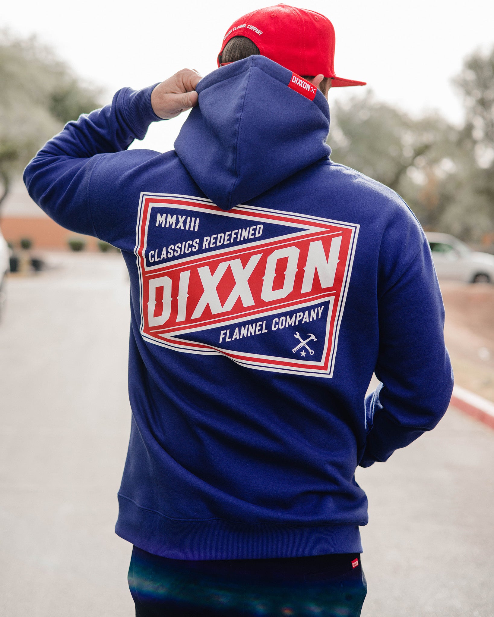 Red, White & Blue Hoodie by Dixxon | Shop Today