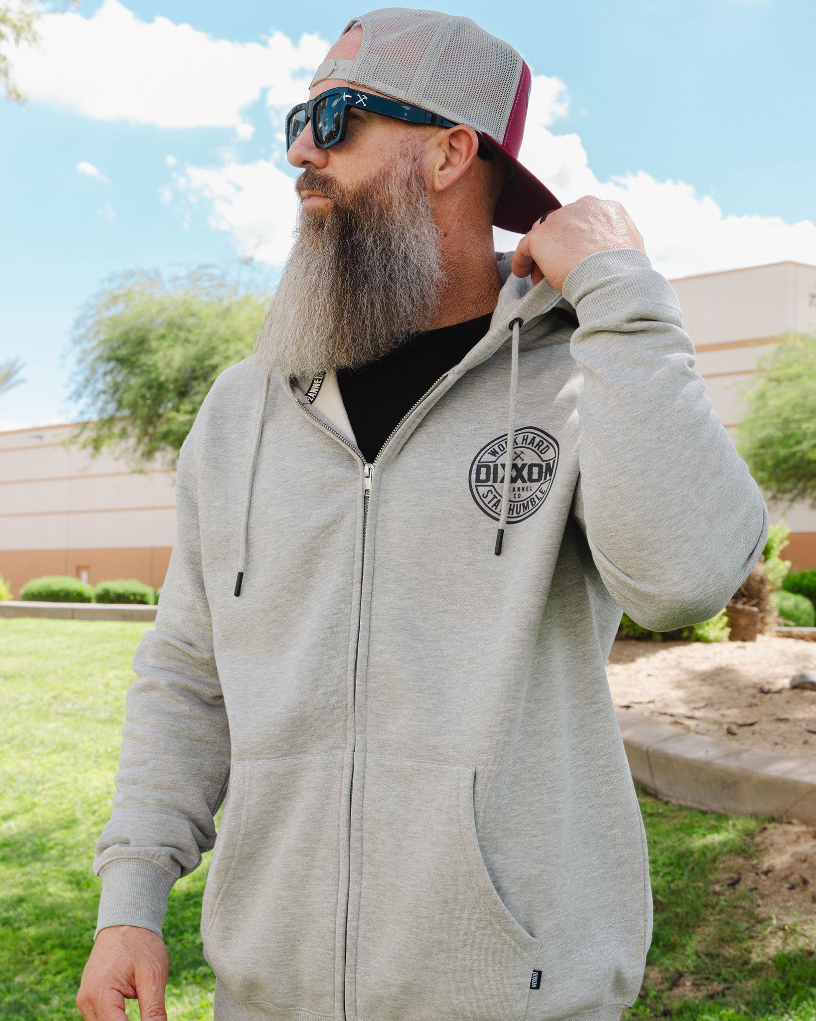 Black Corpo Zip Up Hoodie - Heather Gray | Dixxon Flannel Co.