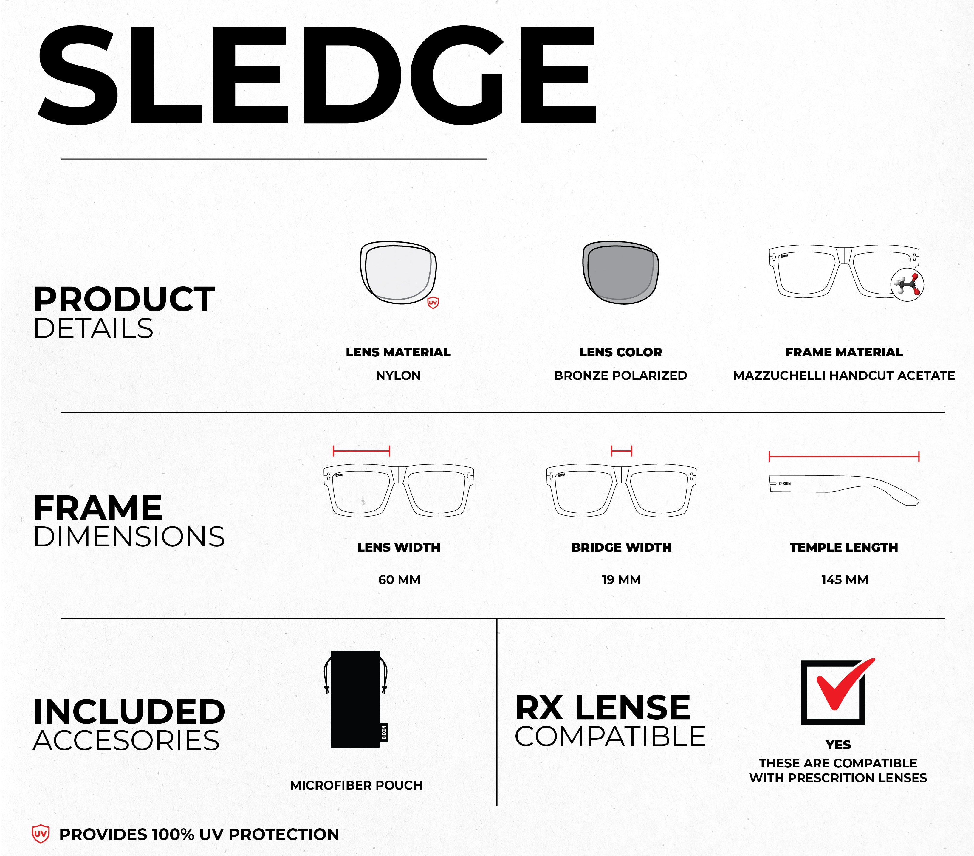 Sledge Sunglasses - Grey Smoke & Bronze Polarised | Dixxon Flannel Co.