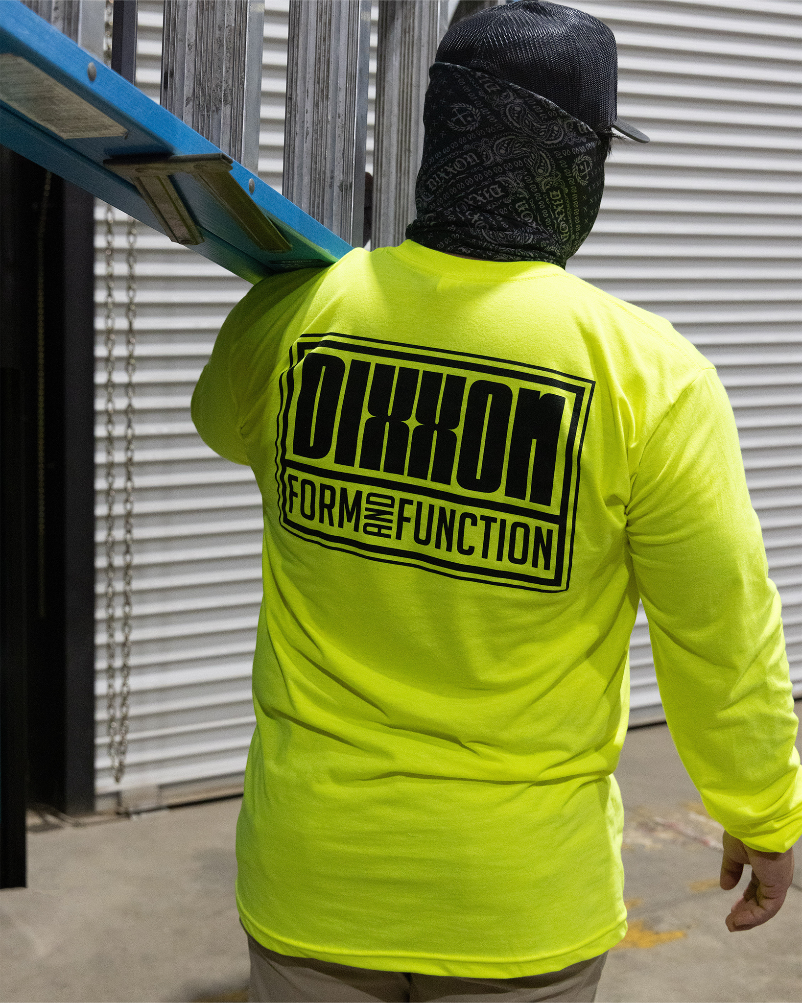 Black Modular Long Sleeve T-Shirt - Safety Yellow view 1