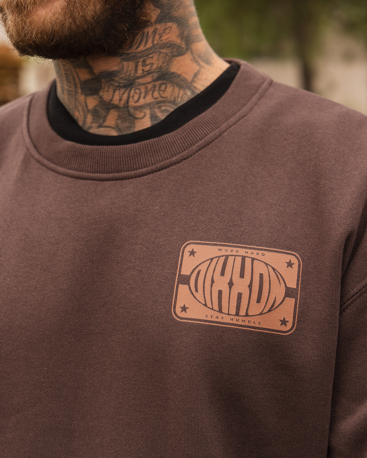 Tan Nameplate Crewneck Sweatshirt - Brown - view 2