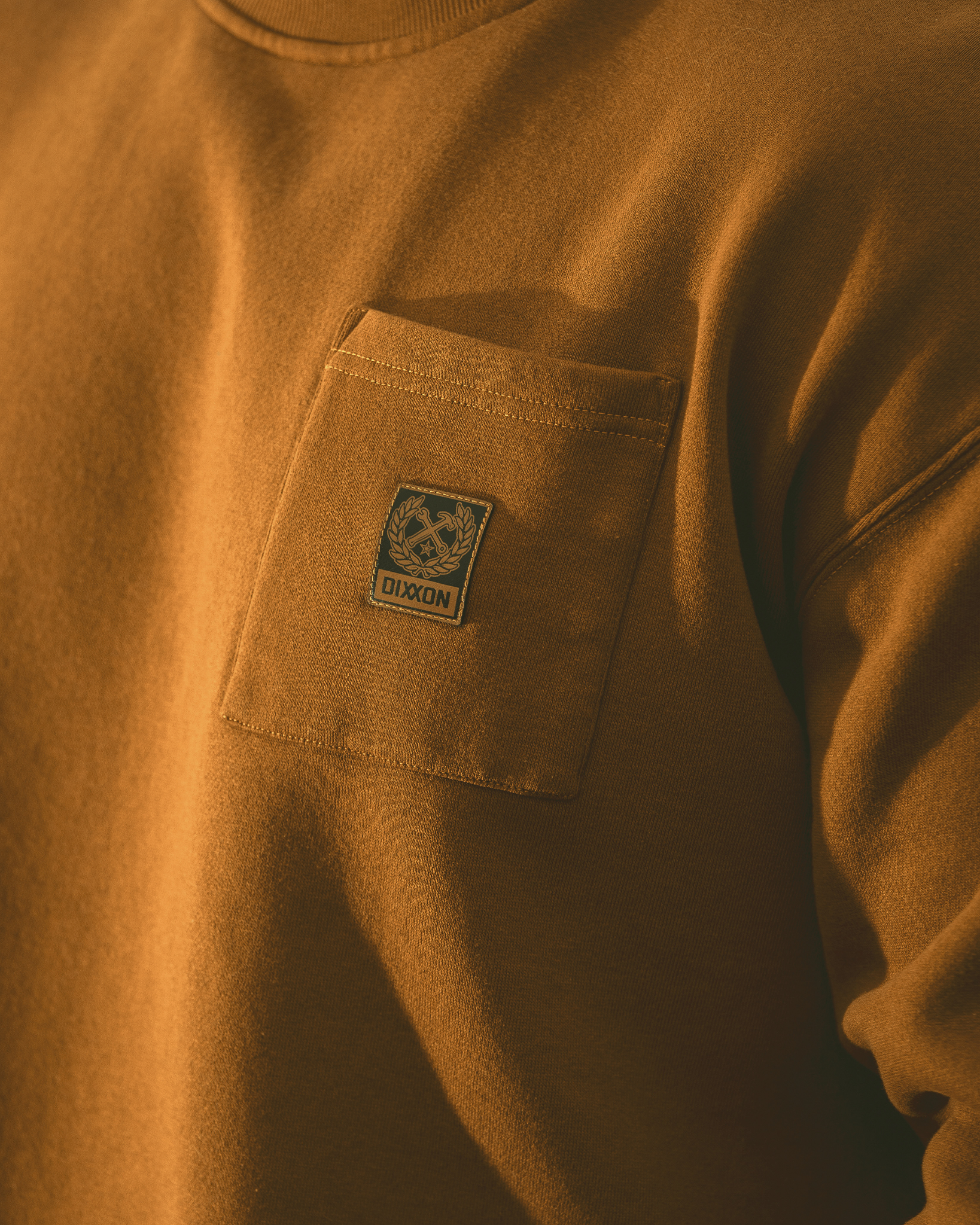 Women's Pocket Crewneck Sweatshirt - Camel - view 8