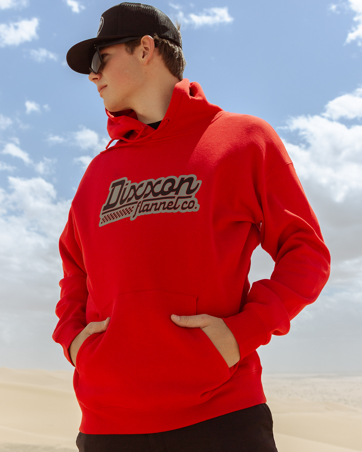 Drift Pullover Hoodie - Red view 1