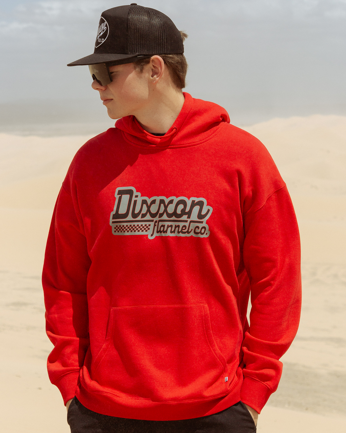 Drift Pullover Hoodie - Red view 4