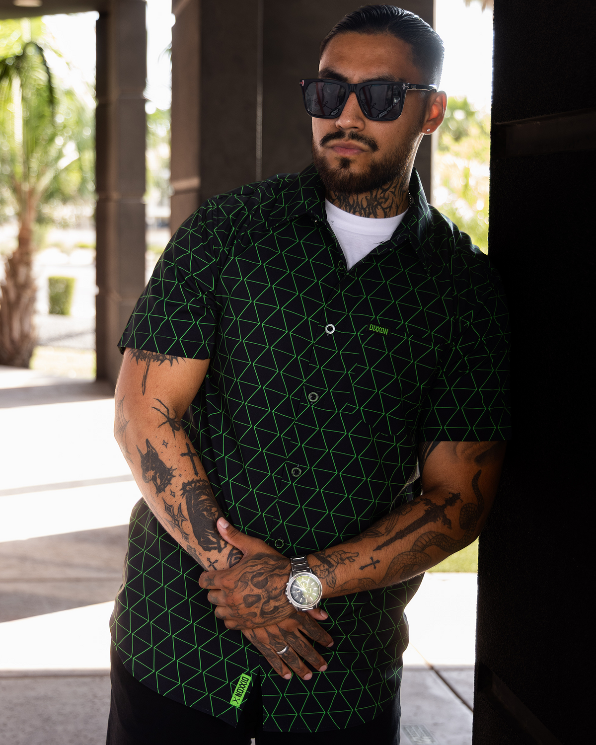 Enigma Party Shirt - Black & Green view 6